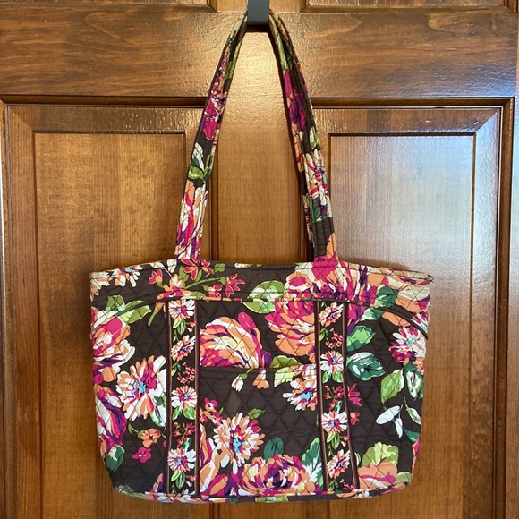 Vera Bradley Handbags - Vera Bradley Mandy Style Quilted Shoulder Bag English Rose Brown - Preloved